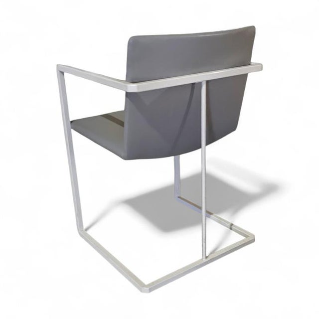 Grey Fabric and White Steel Chairs by Pierre Mazairac & Karel Boonzaaijer for Hennie de Jong, 1970s, Set of 4 For Sale - Image 10 of 17