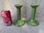 Ceramic Vintage Bordallo Pinheiro Green Ceramic Candlestick a Pair For Sale - Image 7 of 11