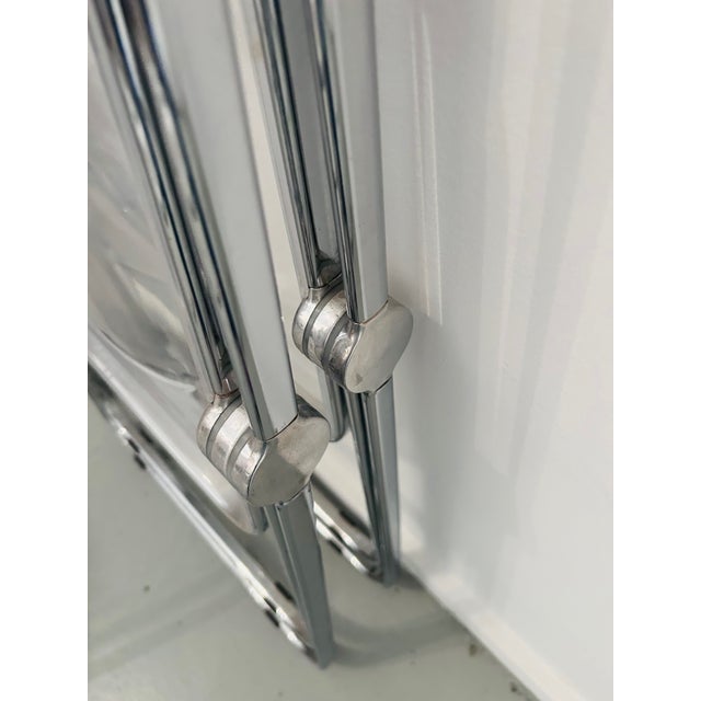 Plia Set of 8 Lucite Chrome Italian Chairs for Castelli, 1970s MCM For Sale - Image 10 of 13