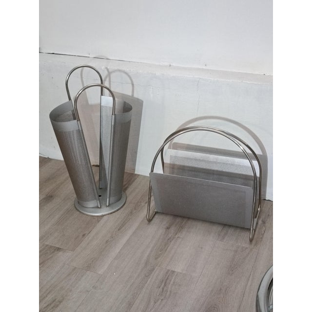 Magazine Rack and Umbrella Stand by Marius Mascagni, 1970s, Set of 2 For Sale - Image 15 of 15