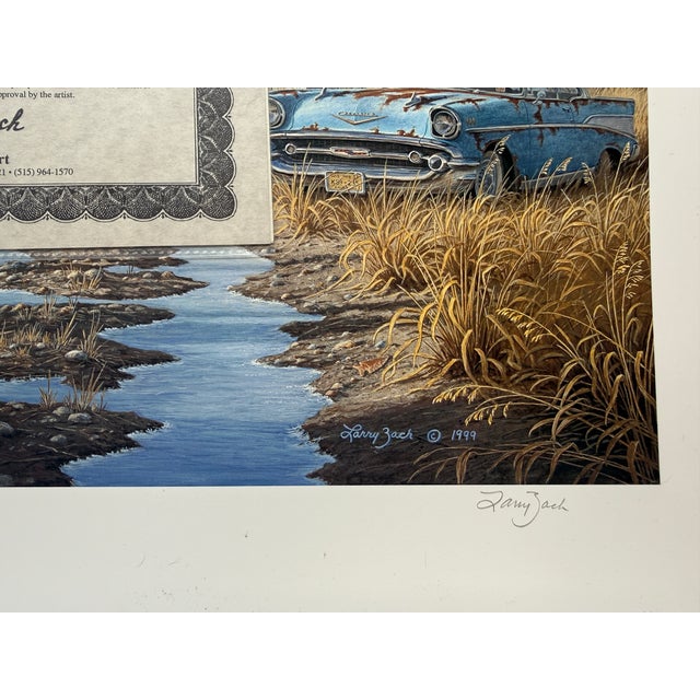 1990s Larry Zach "Old Rivals III ~ Whitetail" Signed, Numbered, Le Wildlife Print For Sale - Image 4 of 9