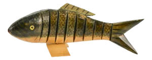 1970s Carved Reticulated Wood Fish