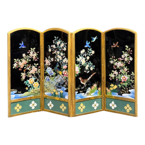 Mid-20th Century Cloisonné Table Screen by Inaba