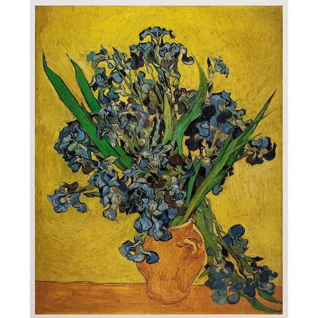 2008 After Van Gogh "Vase With Irises Against a Yellow Background", First Edition German Poster For Sale In Dallas - Image 6 of 7