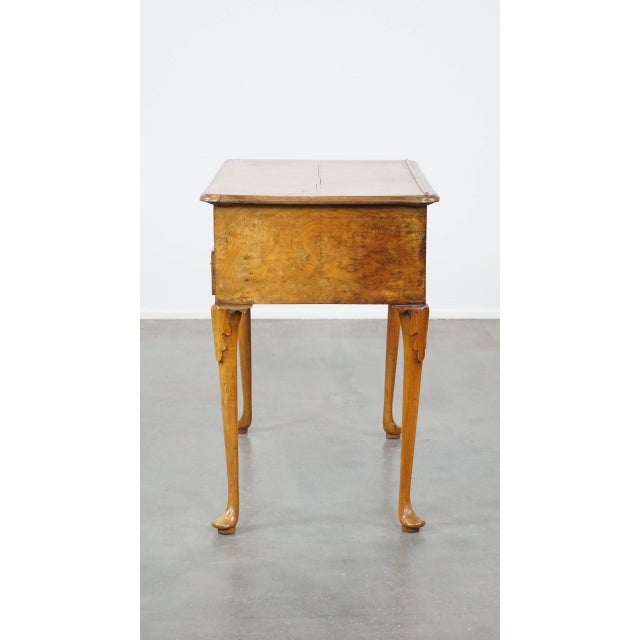 Antique Dutch Burl Walnut Writing or Side Table, 18th Century For Sale - Image 5 of 16