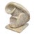 Vintage Seymour Shuren Modernist Pink Carved Marble Abstract Figure Sculpture For Sale