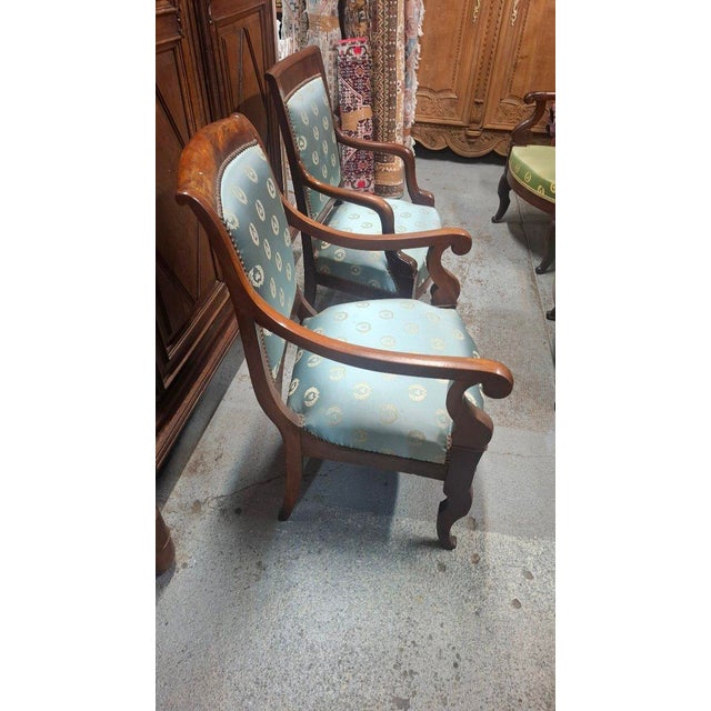Late 19th Century Antique Lounge Chairs in Mahogany, 1890, Set of 2 For Sale - Image 5 of 10