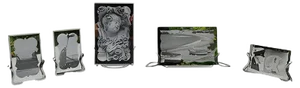 Art Deco Chrome Picture Frames, 1920s, Set of 5