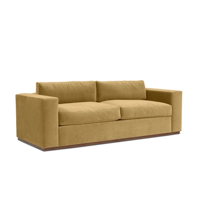 Modern Lincoln Sofa, Acorn Performance Velvet For Sale - Image 3 of 5