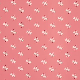 SAMPLE - Schumacher Lavigne Wallpaper In Rouge For Sale