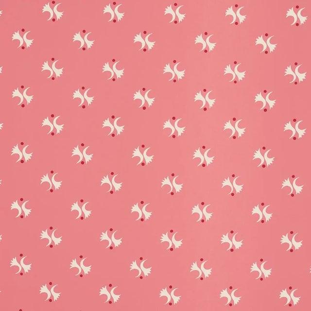 SAMPLE - Schumacher Lavigne Wallpaper In Rouge For Sale