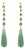 Mystic Energy Jade Teardrop Earrings, A Pair For Sale