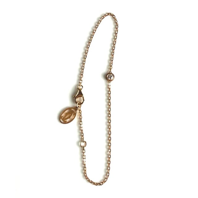 Cartier Vintage Cartier D’Amour 18k Rose Gold Diamond Bracelet For Sale - Image 4 of 10