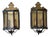 Louis XV Bronze Brass Wall Lanterns in Faceted Glass, Germany, 1970s, Set of 2 For Sale