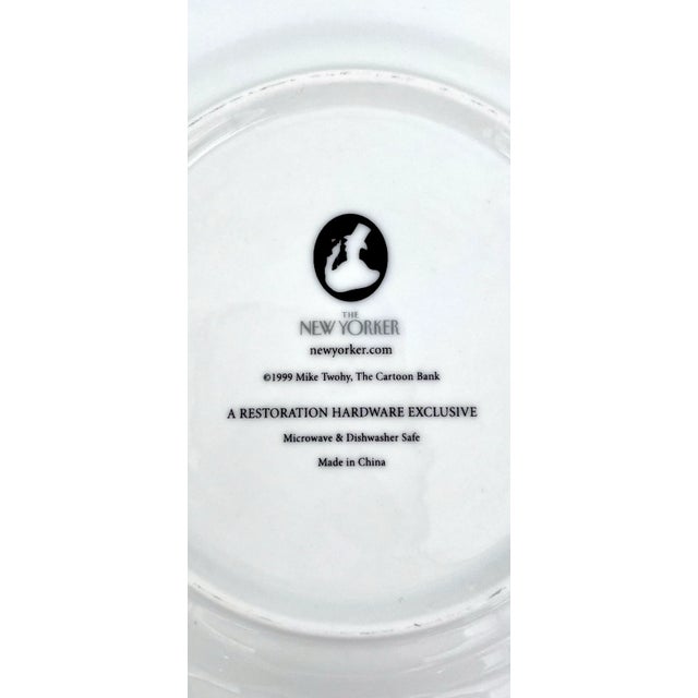 Restoration Hardware "The New Yorker" Wine-Themed Cartoon Plates - Set of 5 For Sale - Image 9 of 10