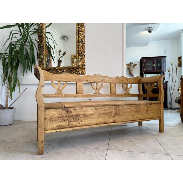 Provincial Biedermeier Chest Bench For Sale - Image 3 of 16