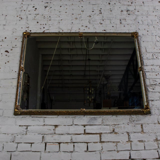 20th Century Neoclassic to Rococo Rectangular Large Wall Mirror With Ornate Gilded Frame For Sale - Image 9 of 18
