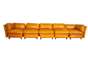 Modular Frau Sofa in Leather, 1970, Set of 5