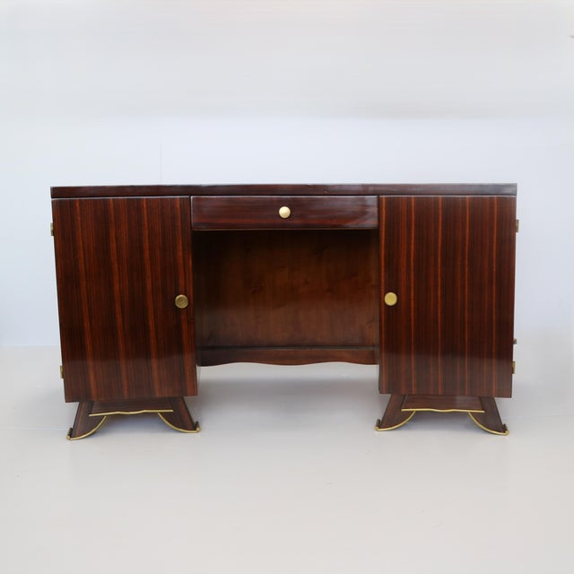 1940s Fine Art Deco Desk Attributed to Jules Leleu For Sale - Image 10 of 18
