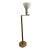1930s Walter Von Nessen Swing Arm Floor Lamp | Machine Age Brass Torchiere, Brooklyn For Sale