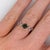 Modern Round Green Tourmaline Ring With Diamond Accents: Solid 14k White Gold, 5.5mm, Size 6.75 For Sale - Image 3 of 9