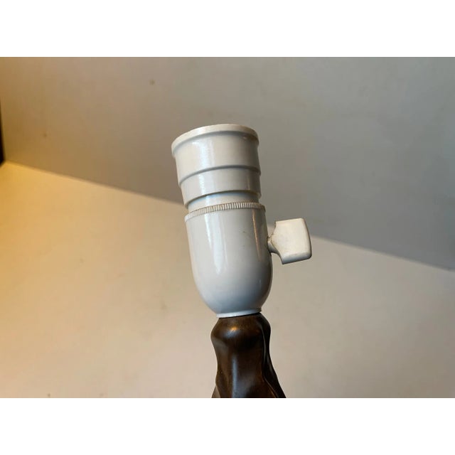 1950s Art Nouveau Revival Ceramic Table Lamp by Søholm, 1950s For Sale - Image 5 of 9