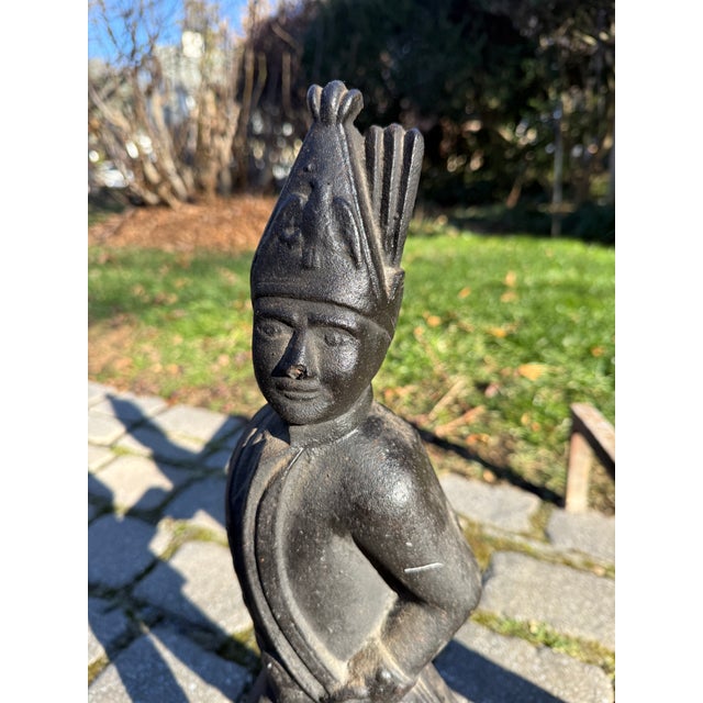 Pair of Antique 19th Century Hessian Soldier Fireplace Andirons For Sale - Image 4 of 8