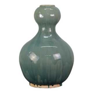Turquoise Gourd Vase For Sale