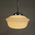 Art Deco Pendant Lamp with White Glass Shade, 1930s For Sale - Image 9 of 18