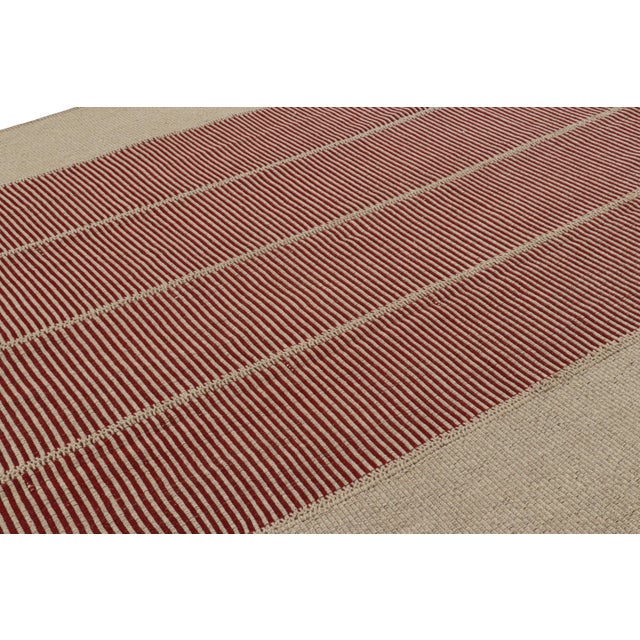 Handwoven in wool, a 10x14 Kilim design from an inventive new contemporary flat weave collection by Rug & Kilim. On the...