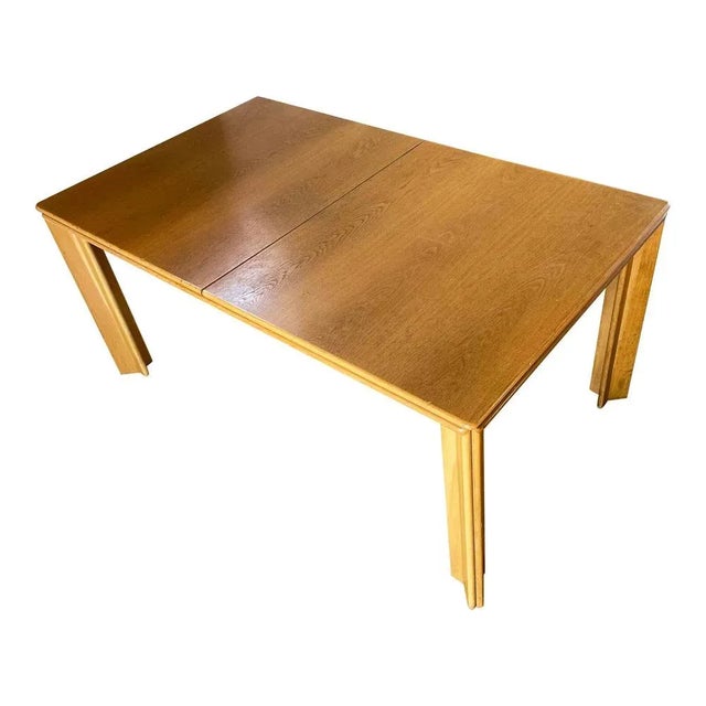 Monk Dining Chairs and Table in Black Leather and Beech by Tobia & Afra Scarpa for Molteni, 1973, Set of 7 For Sale - Image 16 of 18