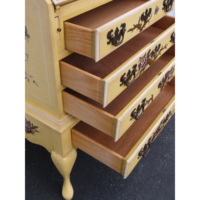 French Hand Painted Small Secretary Desk 6887 For Sale - Image 10 of 17