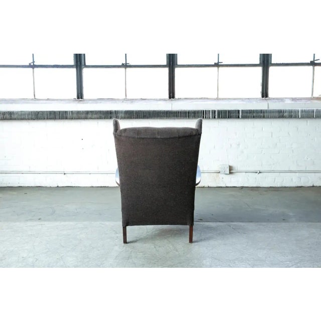 Danish Fritz Hansen Model 1582 Wingback Lounge Chair From the 1940's For Sale - Image 11 of 12