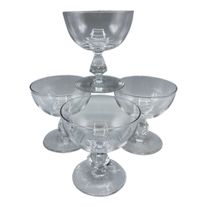 Aquarius Clear by Bryce Champagne/Shebert Crystal Stemware - Set of 4