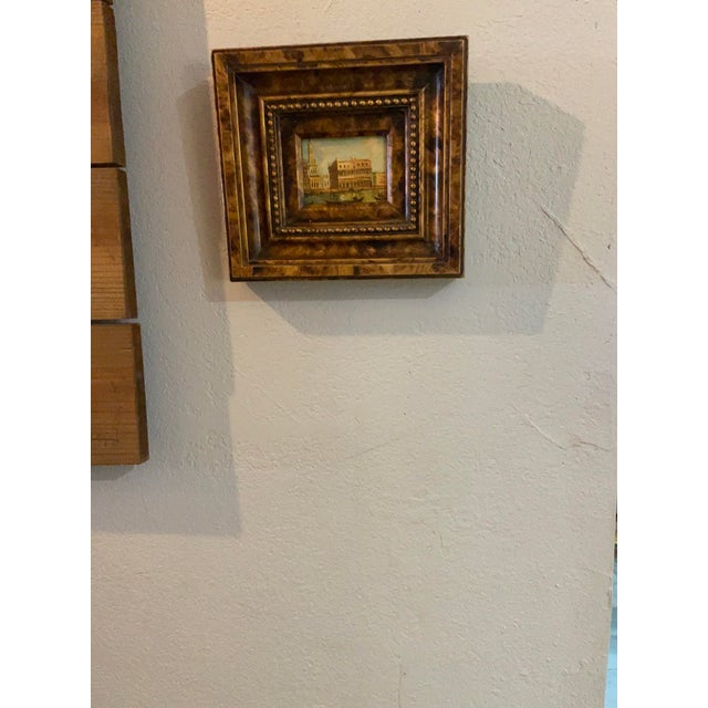 Oil Painting of Italy Portrayed in Three Dimensional Guilted Frames For Sale - Image 4 of 12