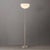Mid-Century Modern Nova Morelli 71"h Torchiere Floor Lamp in Satin Nickel Steel Body With Oval Lucite Shade, Foot Dimmer, Led Compatible For Sale - Image 3 of 7
