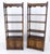 Pair of Solid Oak Spanish Colonial Etageres Shelves w/ Storage Cabinets & Finial For Sale - Image 10 of 17