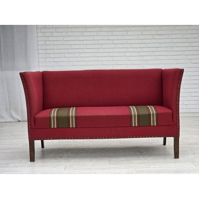 Vintage Danish Two-Seater Sofa in Wool and Ash, 1970s For Sale - Image 17 of 17