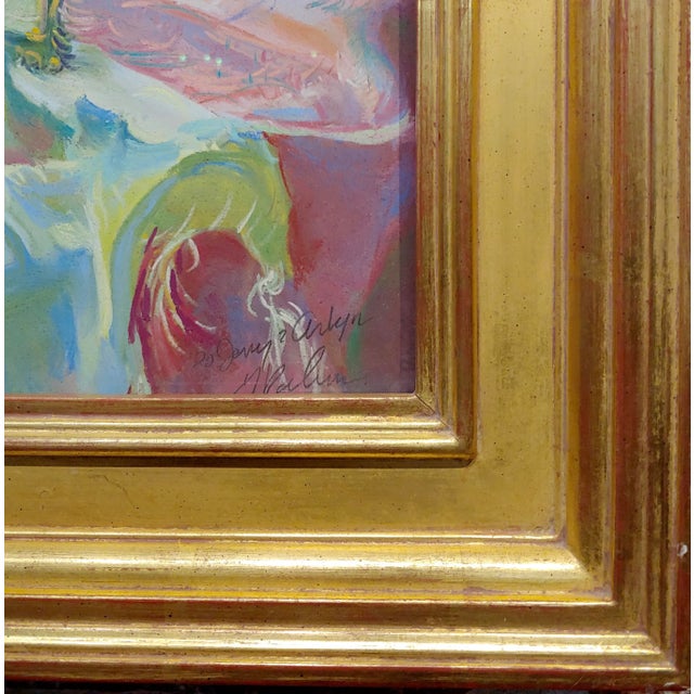 Wood Gerald David Rahm -Still Life of Pink Roses & Photo by the Window - Painting For Sale - Image 7 of 9