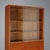 Vintage Larch Veneer, Brass and Glass Display Bookcase, 1960s For Sale - Image 4 of 11