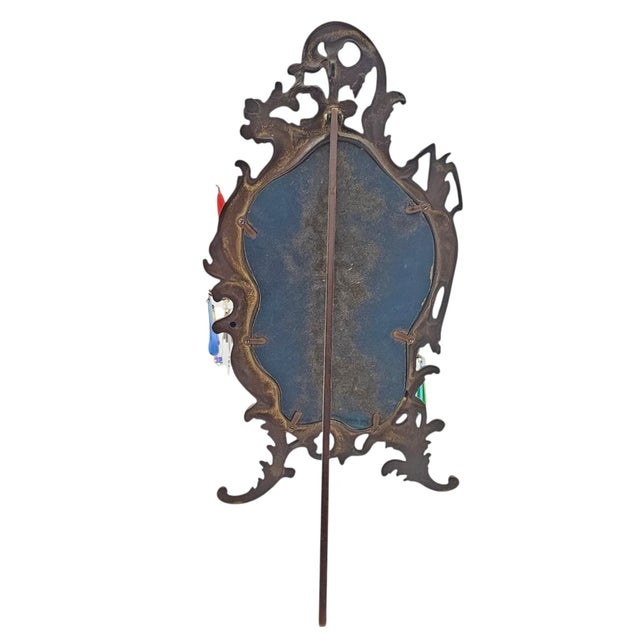 Early 20th Century Nb&iw Gilt Brass Art Nouveau Vanity Mirror With Prism Candelabra 20.5” For Sale - Image 16 of 18
