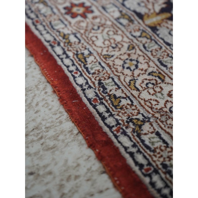 Vintage Large Silk Rectangular Tebriz Carpet Rug For Sale - Image 4 of 11