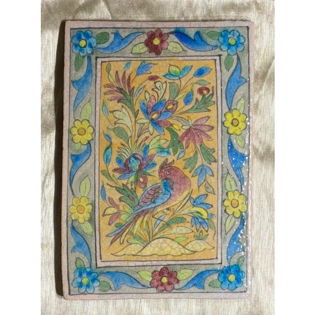 Vintage Ceramic Persian Tile For Sale - Image 4 of 10