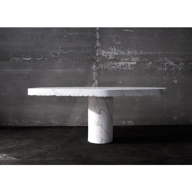 Velato dining table in calacatta marble by bufalini marmi dimensions: d 110 x w 200 x h 72 cm. Materials: calacatta...