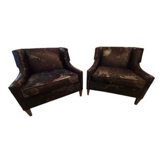Pair of Zachary Lounge Chairs by Councill For Sale