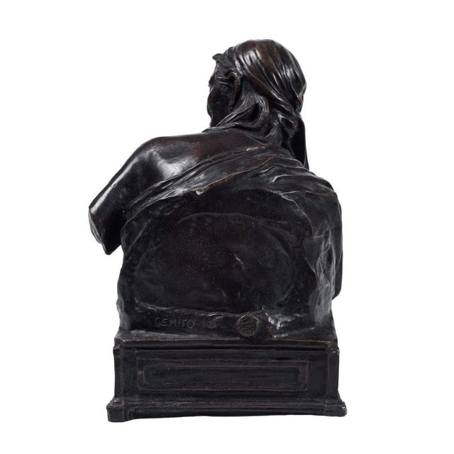 The Sibyl - Original Bronze Sculpture by Vincenzo Gemito - End of 19th Century 1929 For Sale - Image 3 of 4