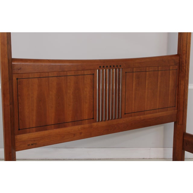 Brown Stickley Cherry 21st Century King Size Canopy Bed For Sale - Image 8 of 18