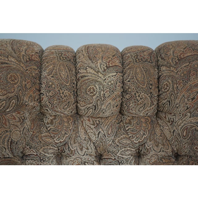 1990s Stickley Tufted Upholstered Cherry Leopold Chair For Sale - Image 5 of 18