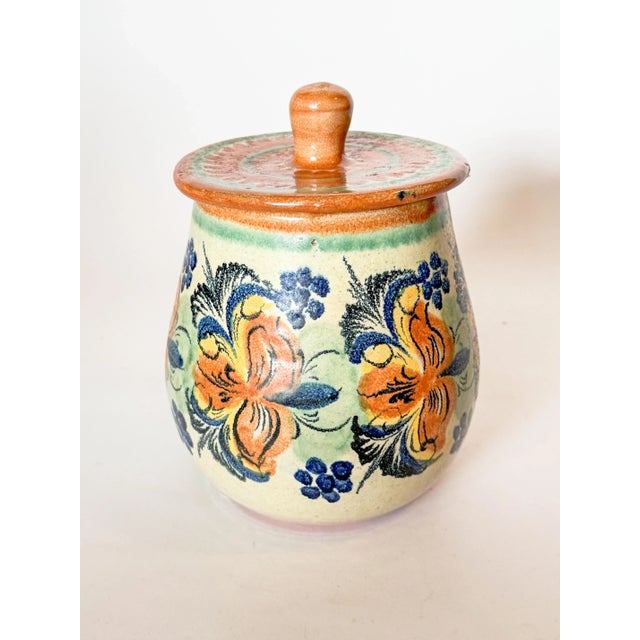 Majolica Mexican Majolica Lidded Canister Jar, Signed Capelo Guanajuato For Sale - Image 4 of 5