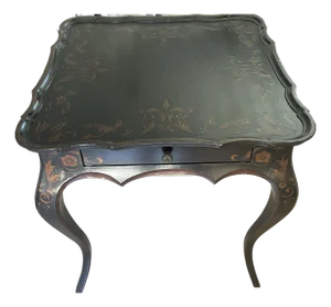 1980s Attributed to Michael Taylor Black Pavillion Side Table